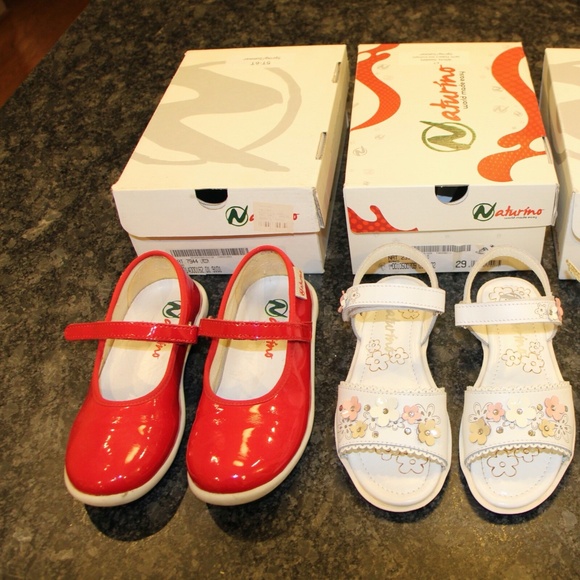 Lot of 2 Pairs of Girls Naturino Shoes Sandal - size 29